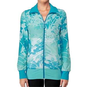 Lululemon Raja Reversible Periwinkle Blue Floral Print Track Jacket Size 6